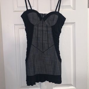 DO+BE Little black dress, sexy form fitting, corset L